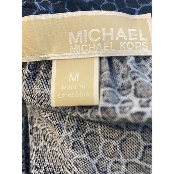 F. Michael Kors Top Size M Print Multicolor Blouse Ruffle Sleeve NWT $64 - Picture 6 of 9